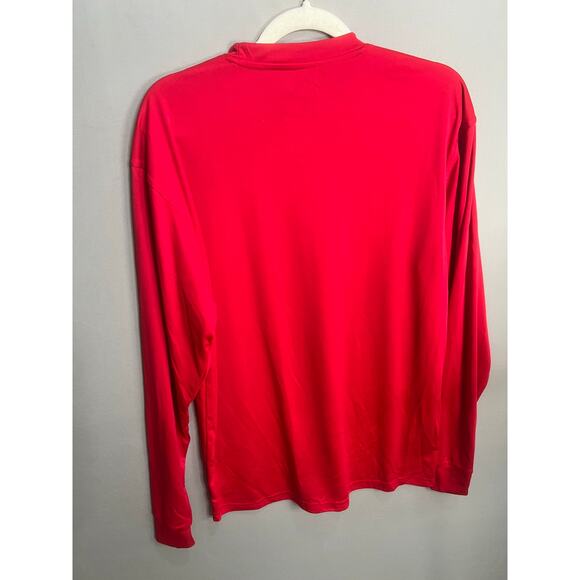 HEB Texas Red Long Sleeve Shirt Comfort Casual Work Sz L - Picture 15 of 16